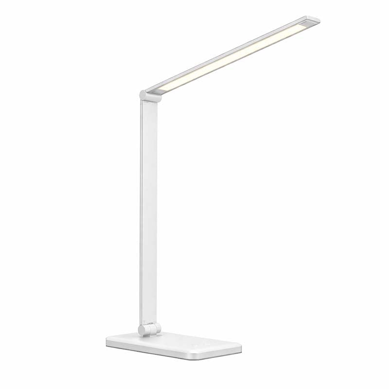 White LED desk lamp on a white background