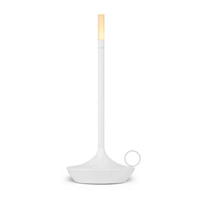 White Touch Portable LED Candle Lamp on a white background