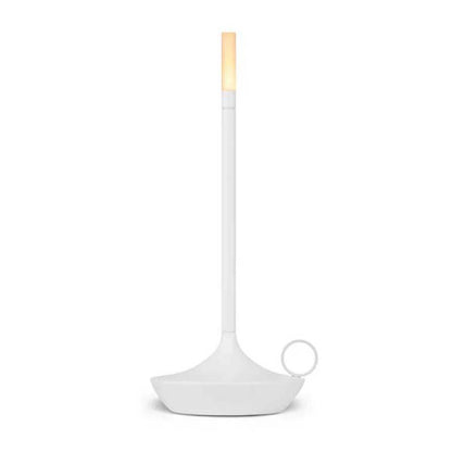 White Touch Portable LED Candle Lamp on a white background