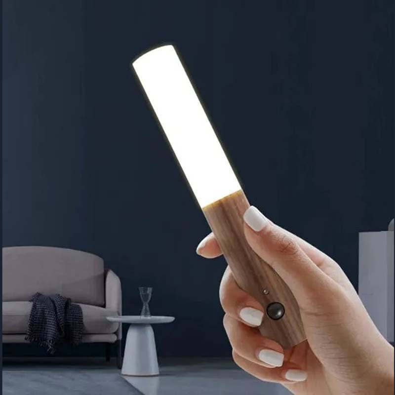 Wireless LED wall light with motion sensor and detachable handheld design, portable night light for indoor use