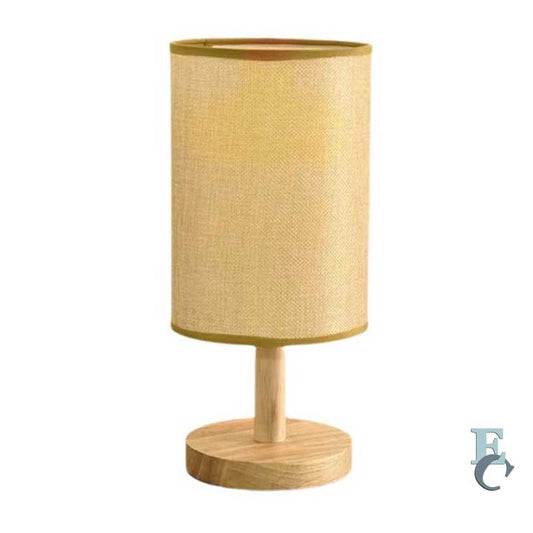 Wooden bedside lamp
