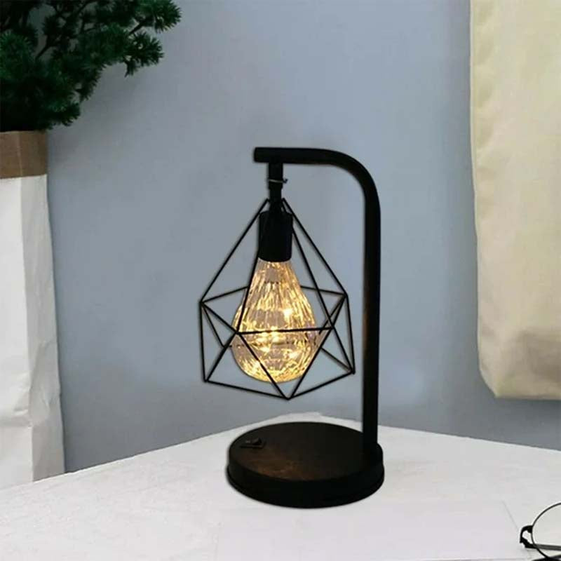 Geometric Loft LED Table Lamp on the table