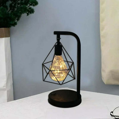Geometric Loft LED Table Lamp on the table