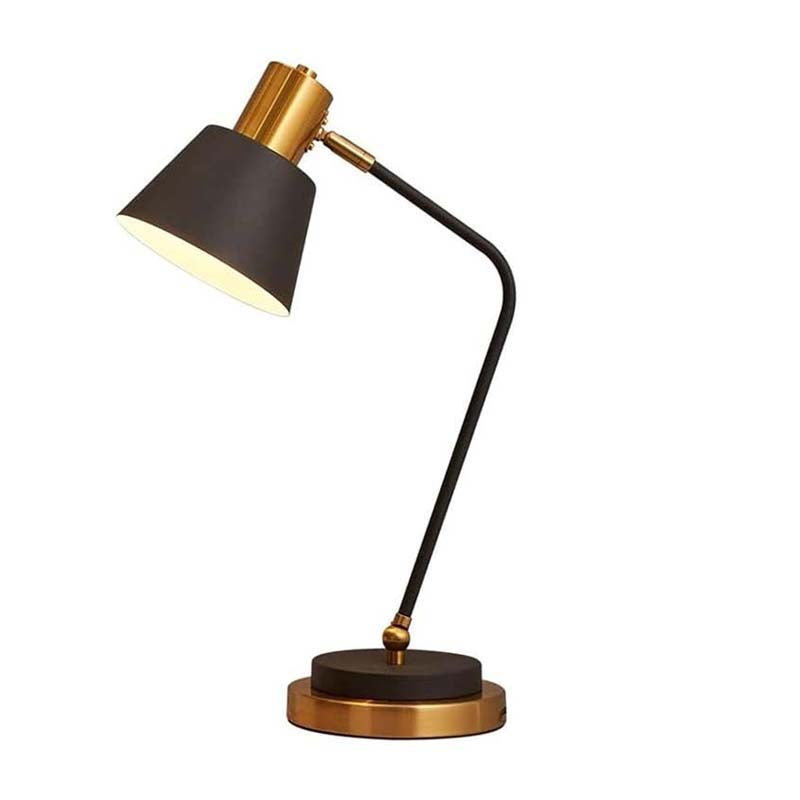Black Modern Adjustable LED Reading Desk Lamp on a white background