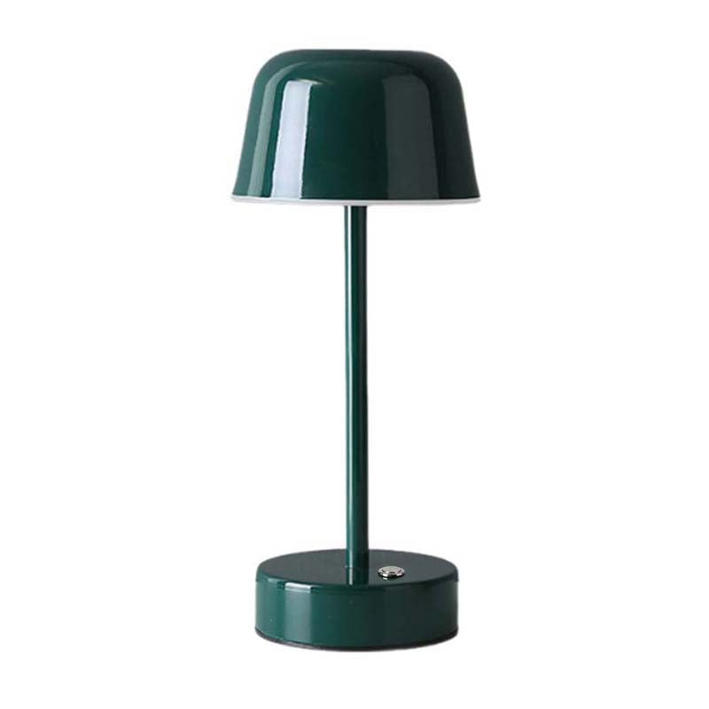 Green Rechargeable Cordless Touch LED Table Lamp on a plain white background