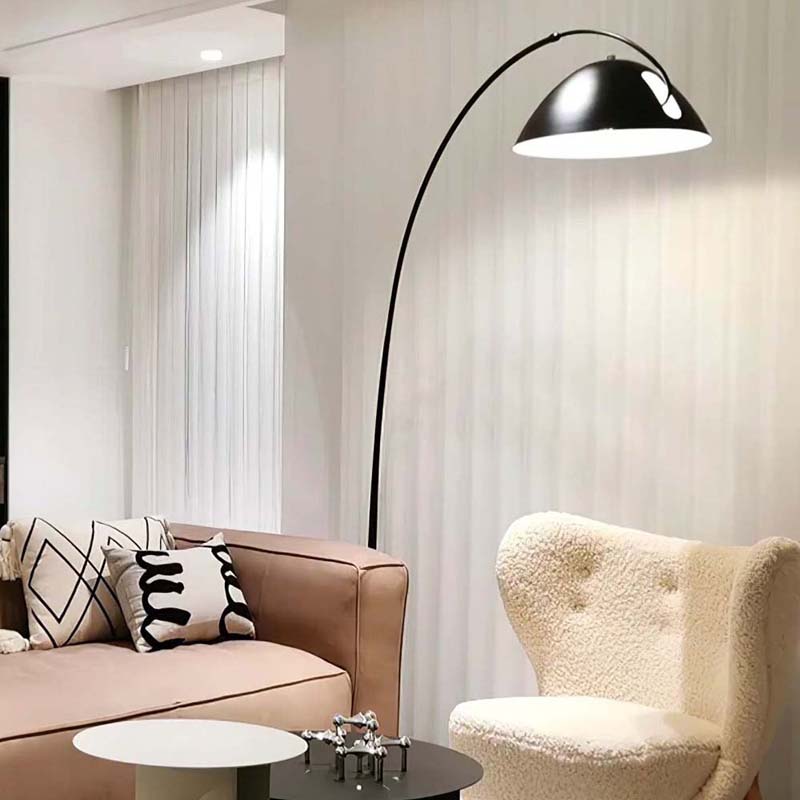 Arched bowl-shaped lamp