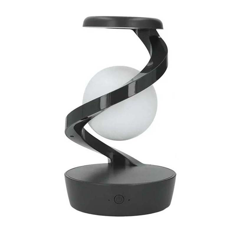 Saturn Helix – LED Desk Lamp with Wireless Charging on a plain white background.