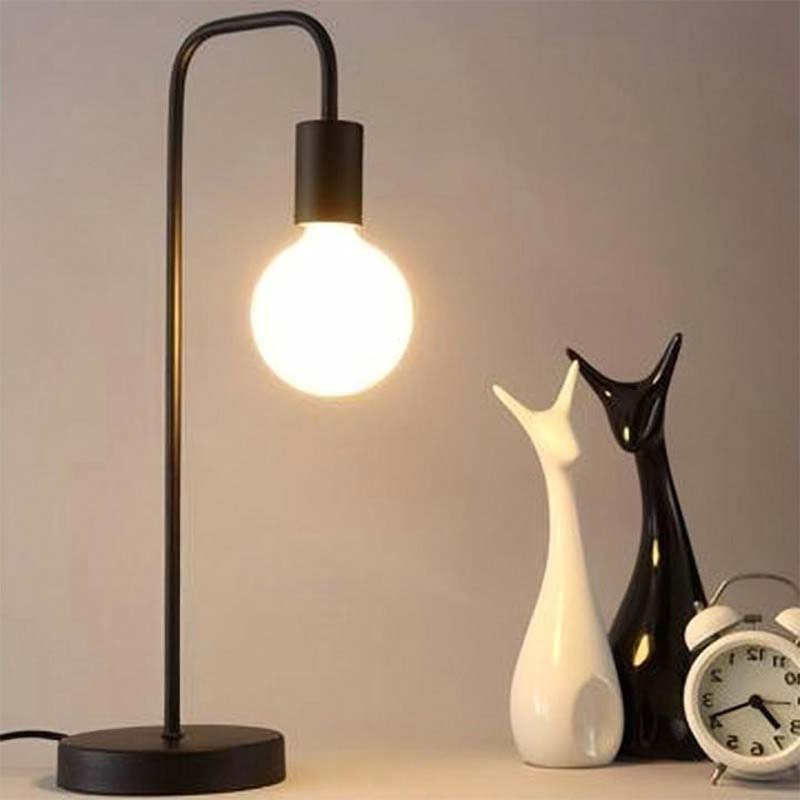 LED table lamp in LOFT style