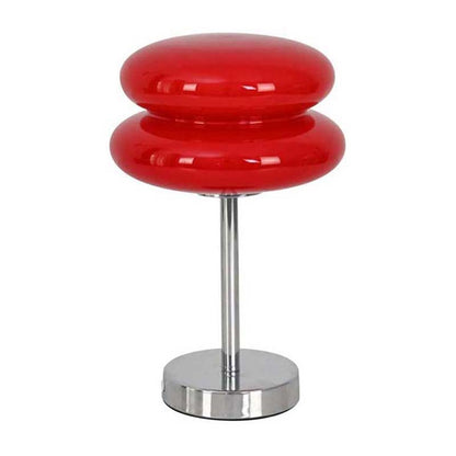 Red Retro Sandwich Glass Table Lamp on a white background