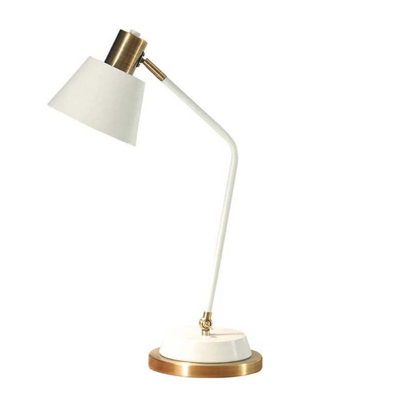 White Modern Adjustable LED Reading Desk Lamp on a white background